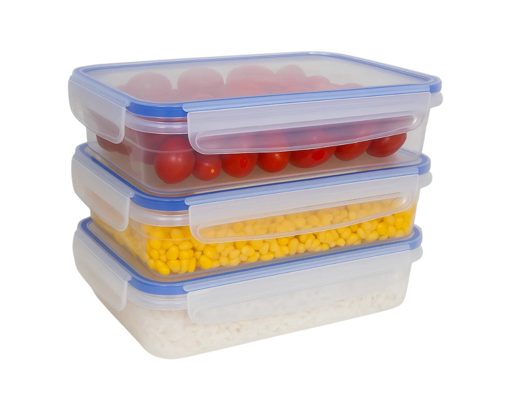 Cookinglife Vershoudbakje Clip & Fresh 1.4 Liter - 23 x 16.5 x 6.5 cm - 3 Stuks