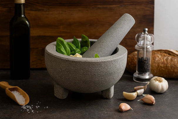 Cookinglife Morter på fod Organic Granit ø 14,5 cm
