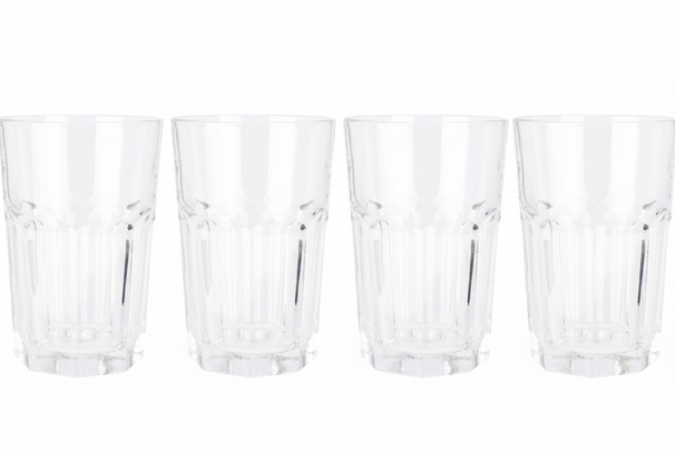 Cookinglife Vandglas 500 ml Glas - Stapelbare Drikkeglas Sæt af 4
