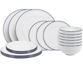 Cookinglife Serviesset Whitmore 18-delig / 6 personer - 6 dinerborden, 6 ontbijtborden og 6 skåle