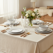 Cookinglife Serviesset Whitmore 18-delig / 6 personer - 6 dinerborden, 6 ontbijtborden og 6 skåle