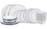Cookinglife Serviesset Whitmore 24-delig / 6 personer - 6 dinerborde, 6 morgenborde, 6 dybe boller og 6 skåle