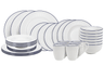Cookinglife Serviesset Whitmore 30-delig / 6 personer - 6 middagstallerkener, 6 morgenmadstallerkener, 6 dybe tallerkener, 6 skåle og 6 krus