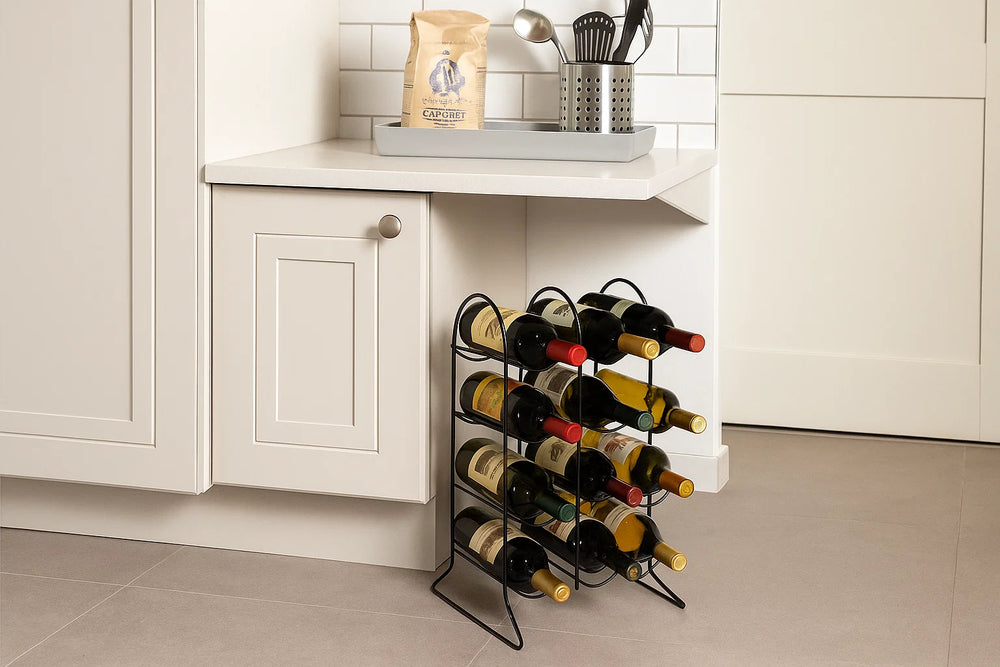 Cookinglife Wijnrek Bar Essentials Zwart - 12 Flessen