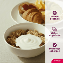 Cookinglife Serviesset Aardewerk Hvid 16-delt / 4 personer - 4 middagstallerkener, 4 morgenmadstallerkener, 4 skåle og 4 krus