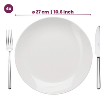 Cookinglife Serviesset Aardewerk Hvid 16-delt / 4 personer - 4 middagstallerkener, 4 morgenmadstallerkener, 4 skåle og 4 krus