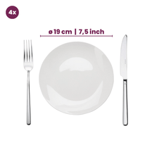 Cookinglife Serviesset Aardewerk Hvid 16-delt / 4 personer - 4 middagstallerkener, 4 morgenmadstallerkener, 4 skåle og 4 krus