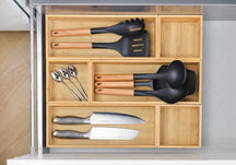 Cookinglife Bestekbak Theelepels - Opbergbox - Multi Organizer - Bamboe 15 x 15 x 7 cm
