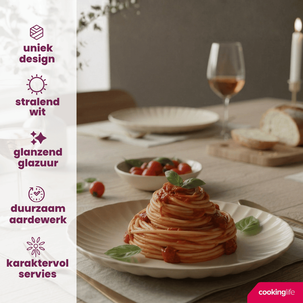 Cookinglife Dinerborden Cardida Beige ø 26 cm - 6 Stykker
