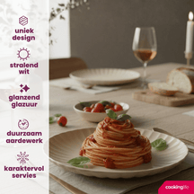 Cookinglife Dinerborden Cardida Beige ø 26 cm - 6 Stykker