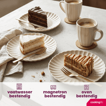 Cookinglife Morgenmadstallerkener / Desserttallerkener Cardida Beige ø 19.5 cm - 6 Styk