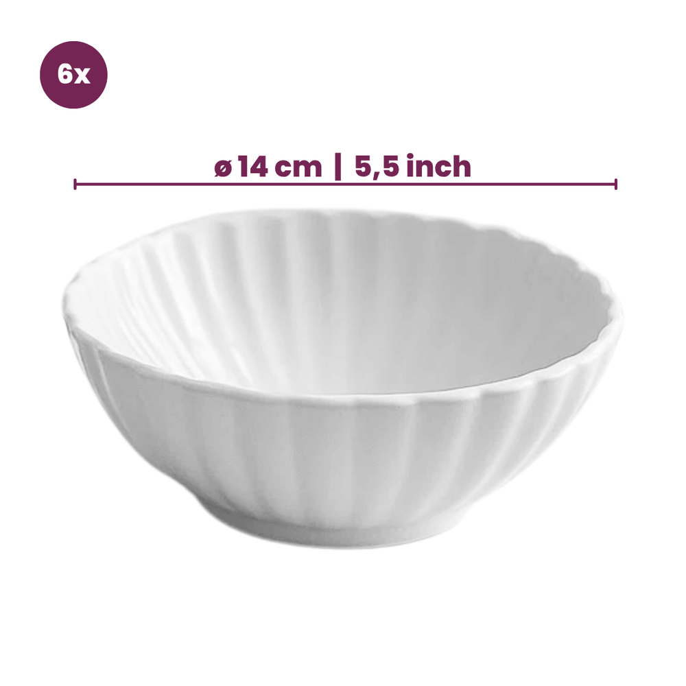 Cookinglife Suppeskåle / Skåle Cardida Off White ø 14 cm - 6 Stykker