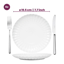 Cookinglife Morgenmadstallerkener / Desserttallerkener Cardida Off White ø 19.5 cm - 6 Styk