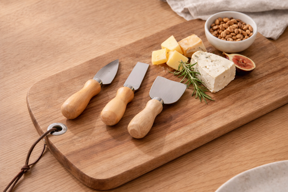 Cookinglife Kaasmessenset 4-delig - RVS - Kaasplank - Snijden og Servering af Oste