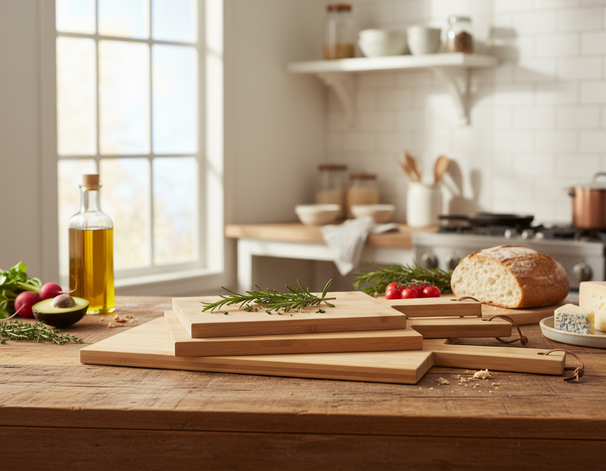 Cookinglife Snijplankenset Bamboe med håndtag 3-Delt
