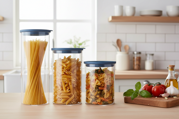 Cookinglife Opbevaringskrukker sæt - Glas - ø 13 cm - 1.5 / 1.9 / 2.5 Liter - 3 stykker