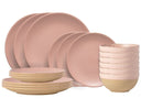 Costa Nova Serviesset Arenito Mauve Rose 18-delig / 6 personer - 6 middagstallerkener, 6 morgenmadstallerkener & 6 skåle