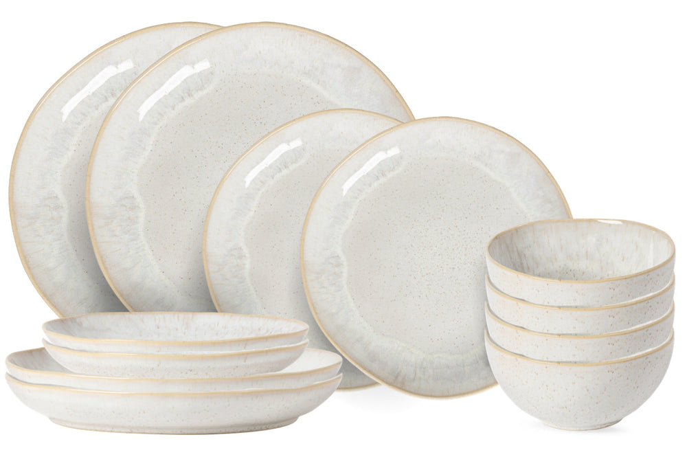 Costa Nova Spisestel Casafina Eivissa Sand Beige 12-delt / 4 personer - 4 middagstallerkener, 4 morgenmadstallerkener & 4 skåle