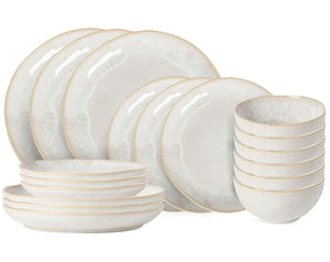 Costa Nova Serviesset Casafina Eivissa Sand Beige 18-delig / 6 personer - 6 middagstallerkener, 6 morgenmadstallerkener & 6 skåle