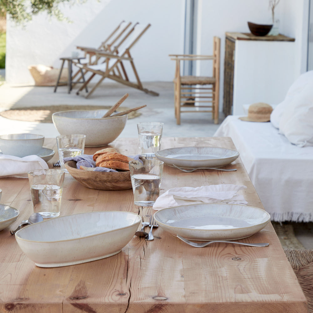 Costa Nova Serviesset Casafina Eivissa Sand Beige 18-delig / 6 personer - 6 middagstallerkener, 6 morgenmadstallerkener & 6 skåle