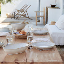 Costa Nova Serviesset Casafina Eivissa Sand Beige 18-delig / 6 personer - 6 middagstallerkener, 6 morgenmadstallerkener & 6 skåle