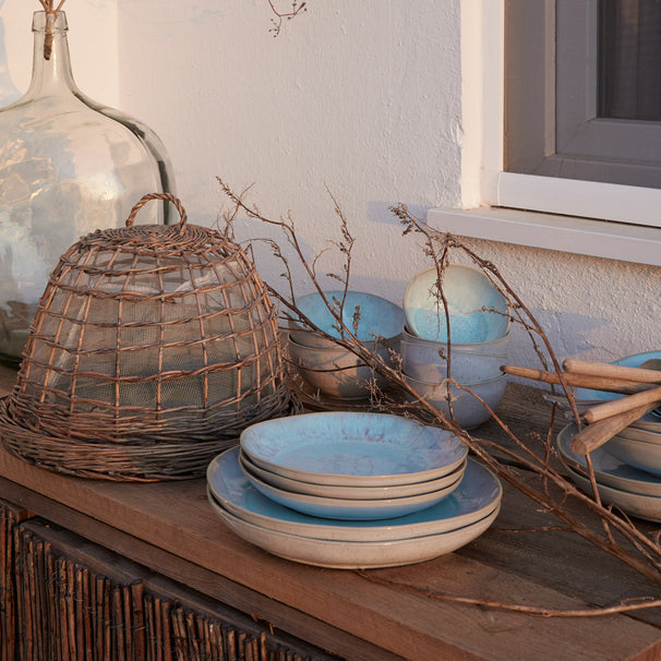 Costa Nova Morgenmadstallerkener / Desserttallerkener Casafina Eivissa Sea Blue ø 22 cm - 6 stk.