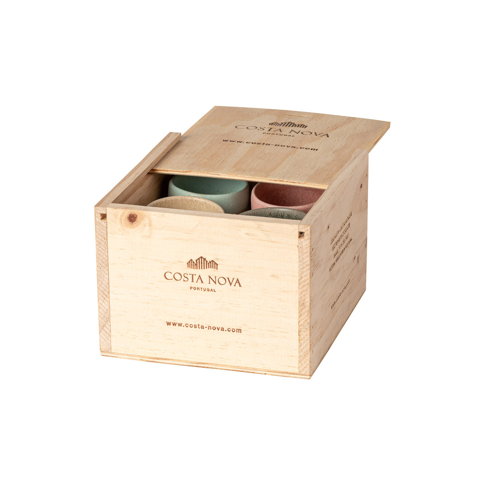 Costa Nova Espresso Kopper Arenito Multicolor 65 ml - 8 stk - Gaveæske