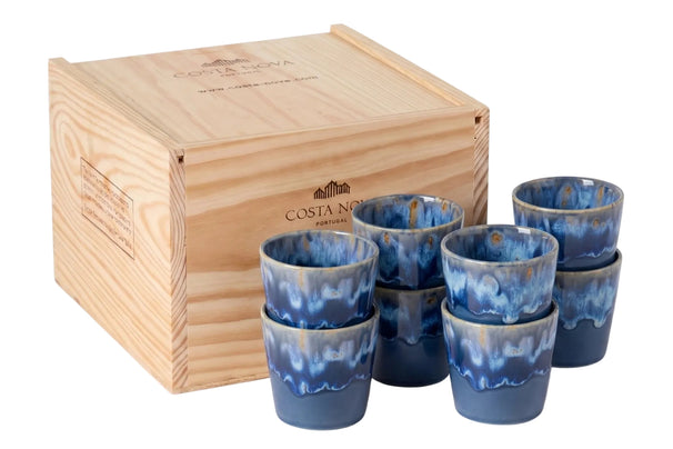 Costa Nova Koffiekopjes Grespresso Denim 190 ml - 8 styk - Gaveæske