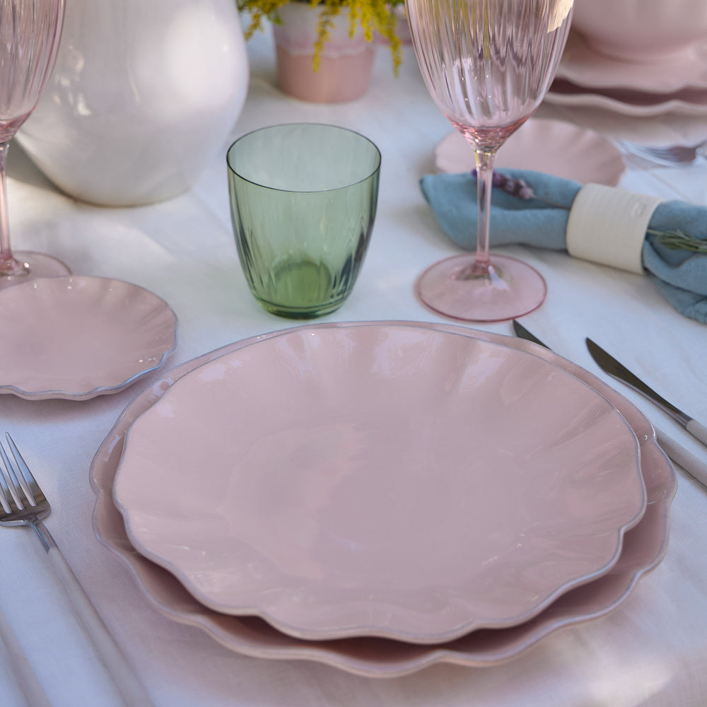 Costa Nova Serviesset Rosa Rosé Pink 18-delig / 6 personer - 6 middagstallerkener, 6 morgenmadstallerkener & 6 dybe tallerkener