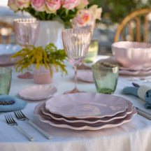 Costa Nova Serviesset Rosa Rosé Pink 18-delig / 6 personer - 6 middagstallerkener, 6 morgenmadstallerkener & 6 dybe tallerkener