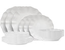 Costa Nova Serviesset Rosa White 18-delig / 6 personer - 6 dinerborden, 6 ontbijtborden & 6 diepe borden