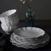 Costa Nova Morgenmadstallerkener / Desserttallerkener Rosa White ø 22 cm - 6 stk.