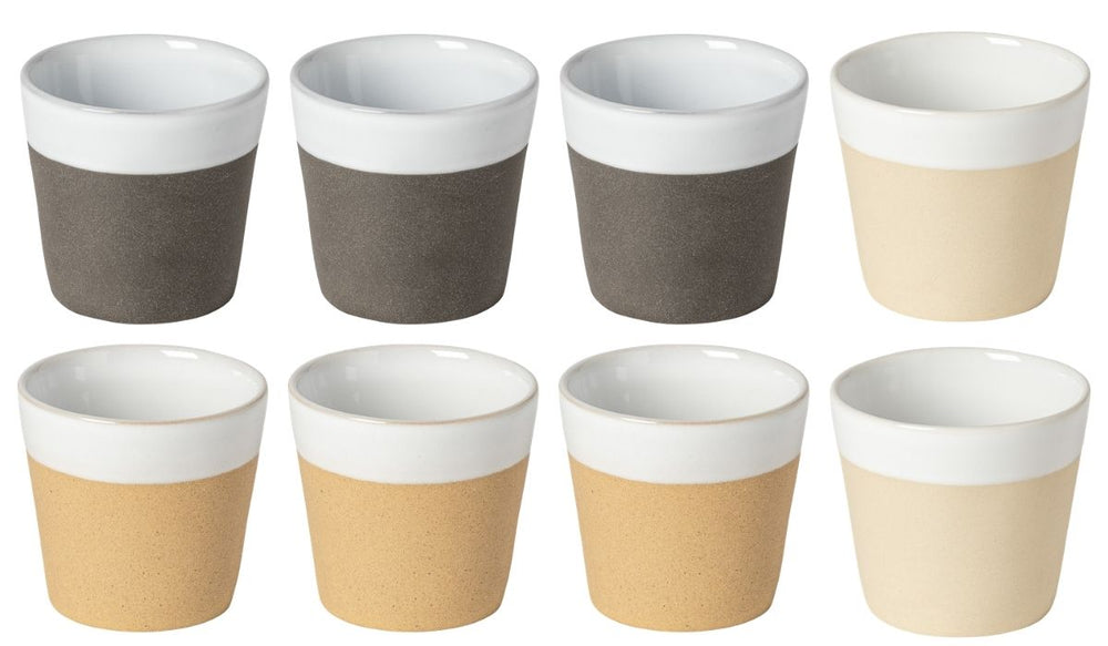 Costa Nova Kaffekopper Grespresso Nature Hvid 190 ml - 8 stk. - Gaveæske