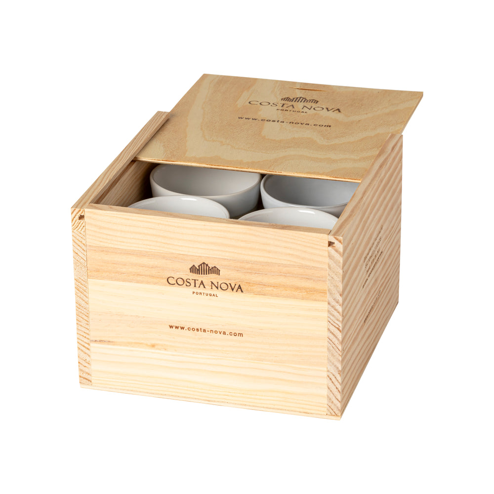Costa Nova Espresso Kopjes Grespresso Nature Wit 80 ml - 8 stuks - Gift box
