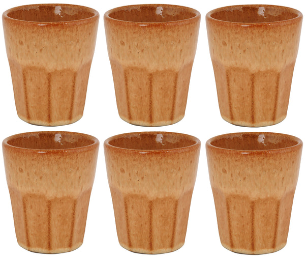 Cosy & Trendy Cappuccino Bekers Bistro Mustard Yellow 290 ml - 6 stuks
