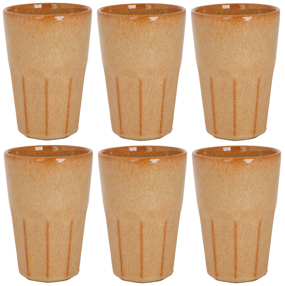 Cosy & Trendy Latte Macchiato Bekers Bistro Mustard Yellow 450 ml - 6 stuks
