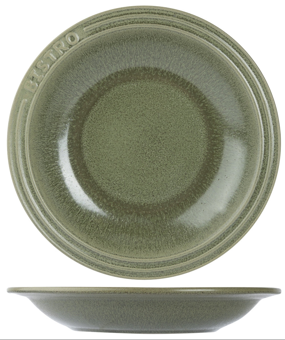 Cosy & Trendy Diepe Borden / Pastaborden Bistro Thyme Green ø 26 cm - 6 stuks