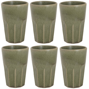 Cosy & Trendy Latte Macchiato Bekers Bistro Thyme Green 450 ml - 6 stuks