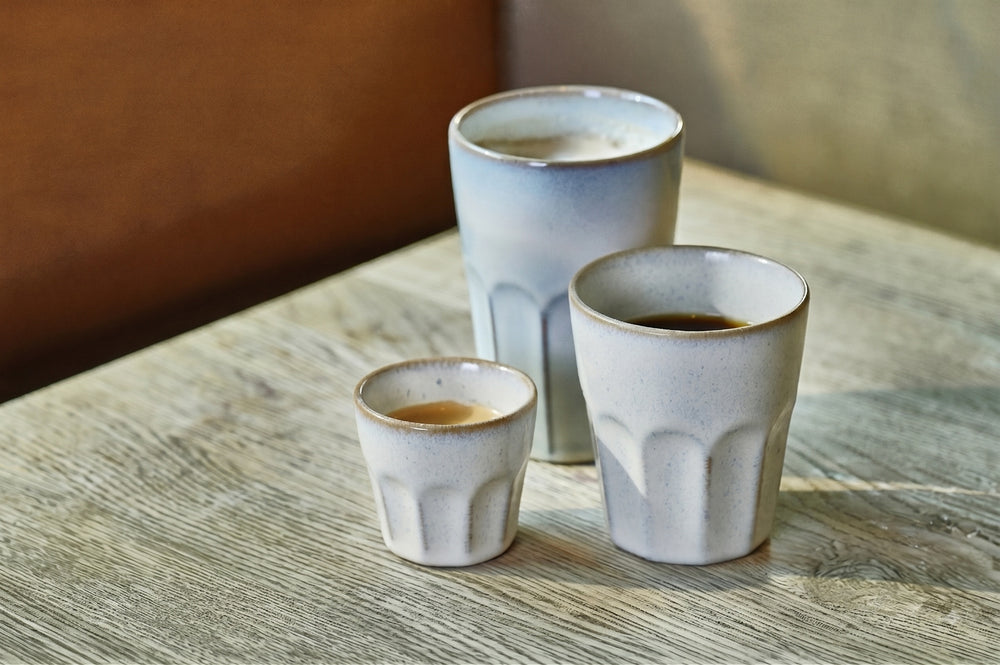 Cosy & Trendy Cappuccino Bekers Bistro Vintage White 290 ml - 6 stuks