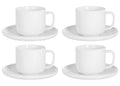 Cosy & Trendy Koffiekopjes met Schotels Moon White 200 ml - 4 stuks