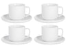 Cosy & Trendy Koffiekopjes met Schotels Moon White 200 ml - 4 stuks
