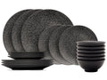 Cosy & Trendy Serviesset Candy Black 18-delig / 6 personer - 6 dinerborden, 6 ontbijtborden og 6 skåle