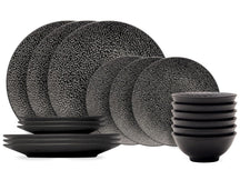 Cosy & Trendy Serviesset Candy Black 18-delig / 6 personer - 6 dinerborden, 6 ontbijtborden og 6 skåle
