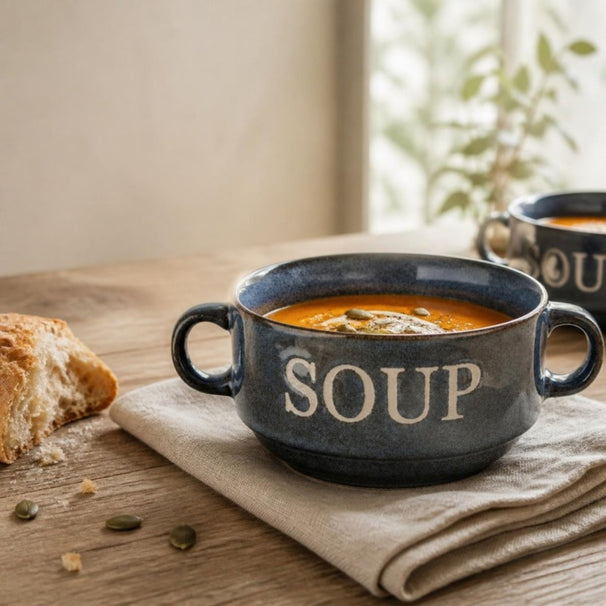 Cosy & Trendy Suppeskåle / Skåle Soup Blå ø 12 cm / 450 ml - 4 stk.