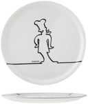 Cosy & Trendy Pizzaborden Funnyline Zwart / Wit - ø 31 cm - 6 stuks