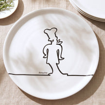 Cosy & Trendy Pizzaborden Funnyline Zwart / Wit - ø 31 cm - 6 stuks