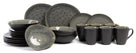 Cosy & Trendy Serviesset Organic Laguna Blue Grey 24-delig / 6 personer - 6 dinerborden, 6 bekers, 6 ontbijtborden og 6 dybe boller