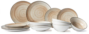 Cosy & Trendy Serviesset Sintra Terracotta 16-delig / 4 personer - 4 dinerborden, 4 ontbijtborden, 4 diepe borden og 4 skåle
