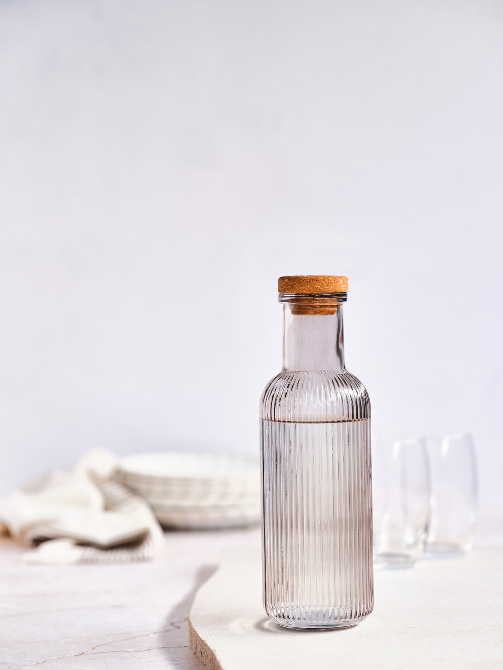 Cosy & Trendy Karaf med Kork - Vandkaraf - Raya - Grå - 1 Liter