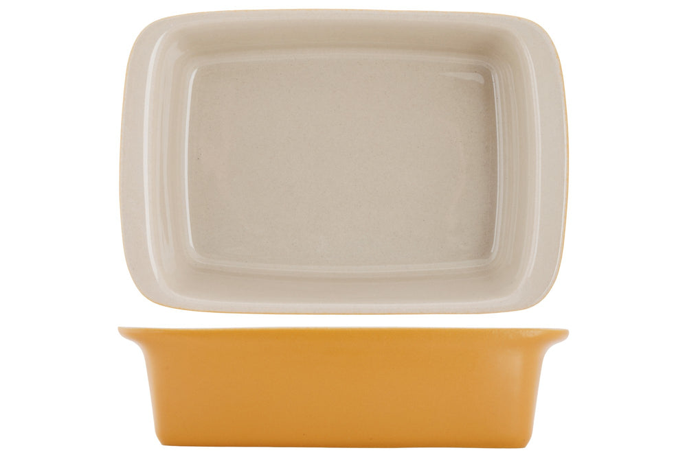 Cosy & Trendy Lille Ovenskål / Serveringsskål Aardewerk Fontestic Amber Gold - 16 x 10 x 3.5 cm / 350 ml